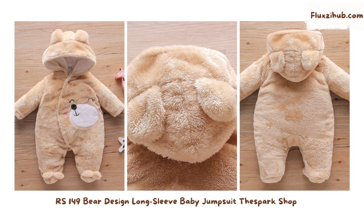 RS 149 Bear Design Long-Sleeve Baby Jumpsuit Thespark Shop